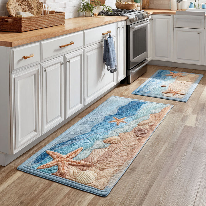 Tappeto da cucina antiscivolo con motivo marino rilassante NCU0DK11814