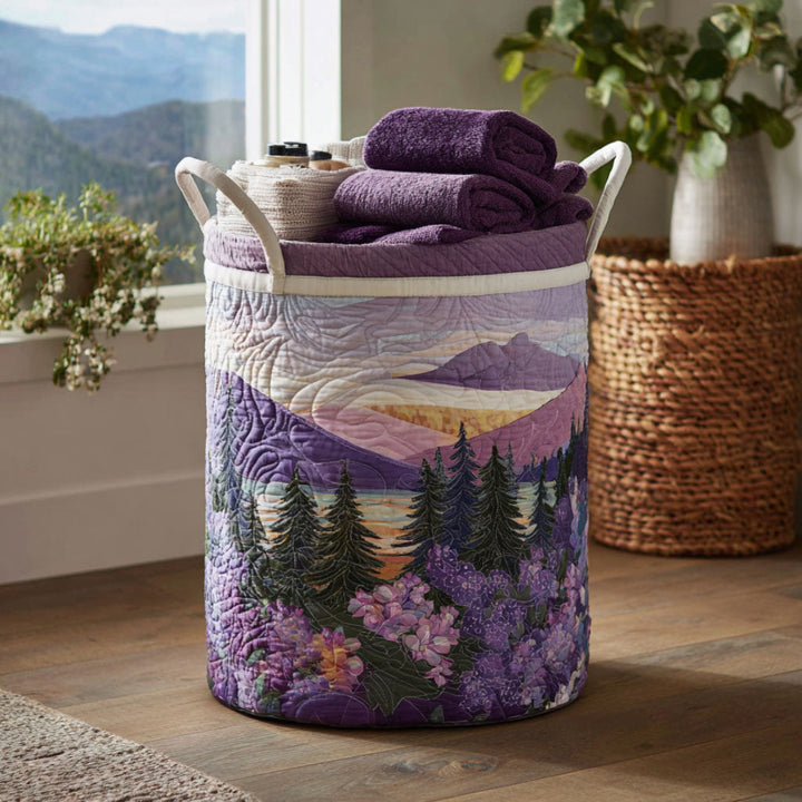 Cesto per la Biancheria Trapuntato Serenity Bloom NCU0PTT936