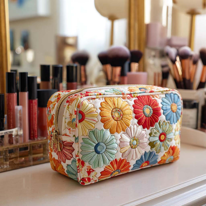 Borsa per Trucco Trapuntata Petali Splendenti NCU0NT10236