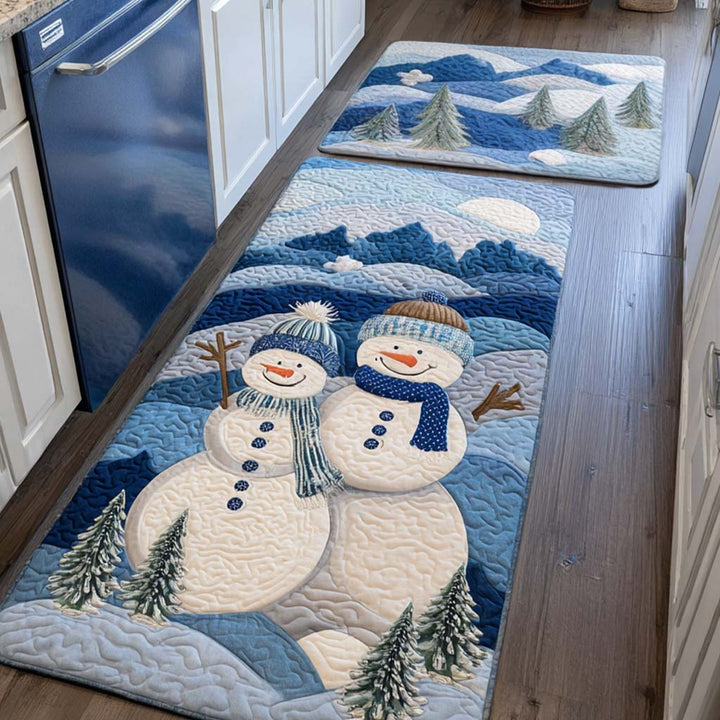 Tappeto da cucina antiscivolo invernale allegro con neve NCU0NT10925