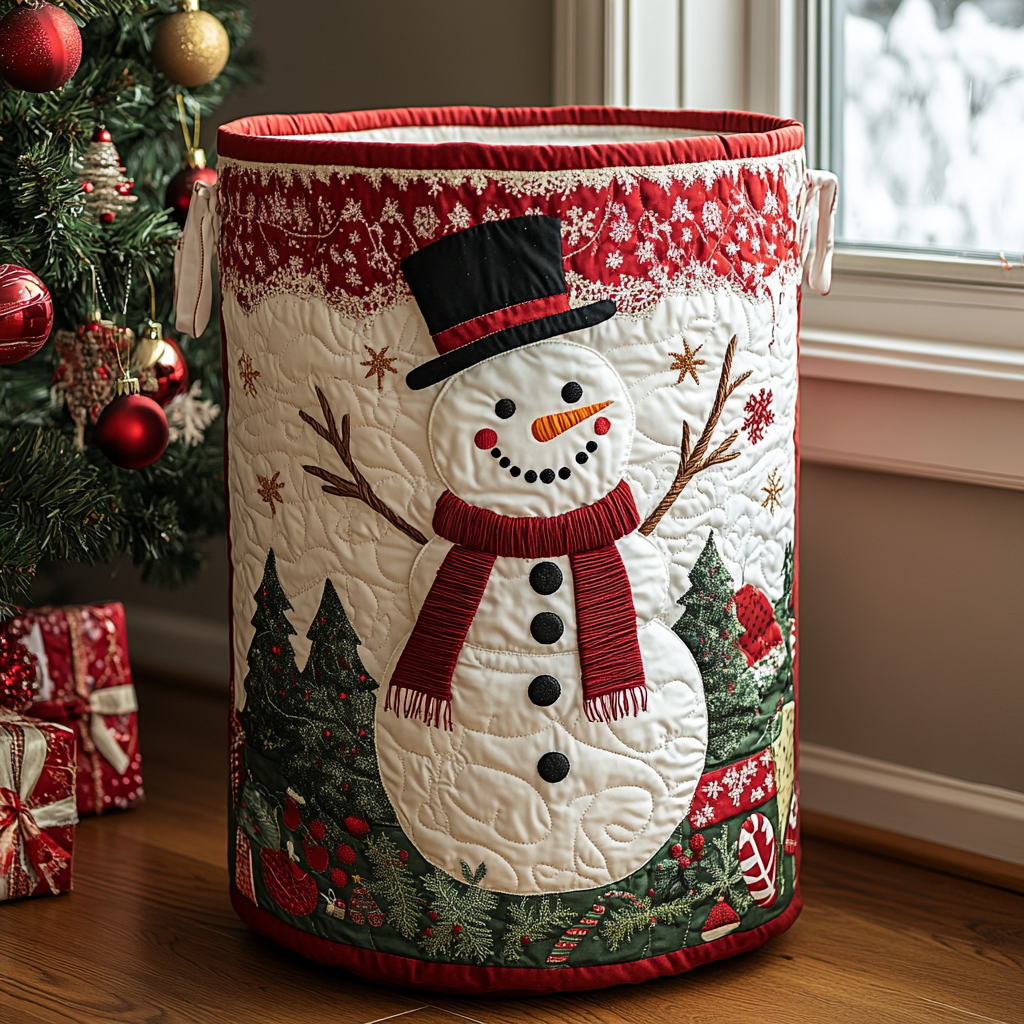 Cesto della Biancheria Trapuntato Snowman Joy NCU0DDK1067