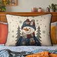 Copricuscino trapuntato con spirito della neve NCU0DK10341