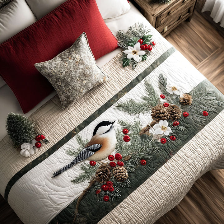Copri Letto Trapuntato Snowy Pine Perch NCU0PT9098