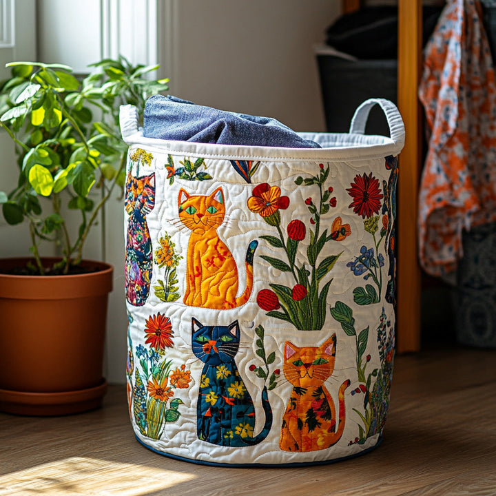 Cesto per la Biancheria Trapuntato Snuggle Cats NCU0DV851