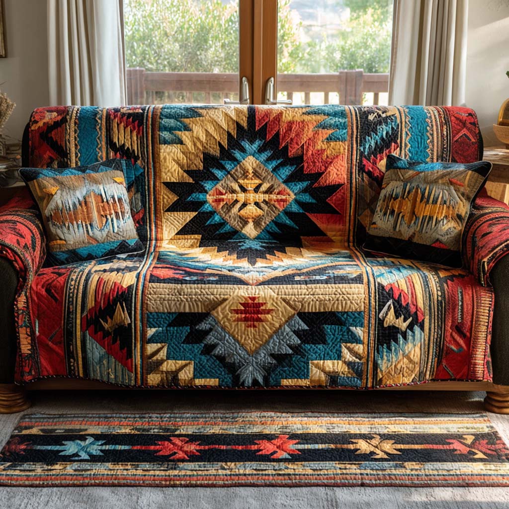 Copertura per Divano Trapuntata Southwestern Starburst NCU0XD1830