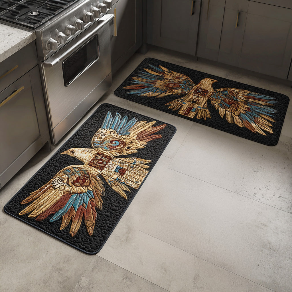 Tappeto da cucina antiscivolo con aquila e spirito naturale NCU0TD1427