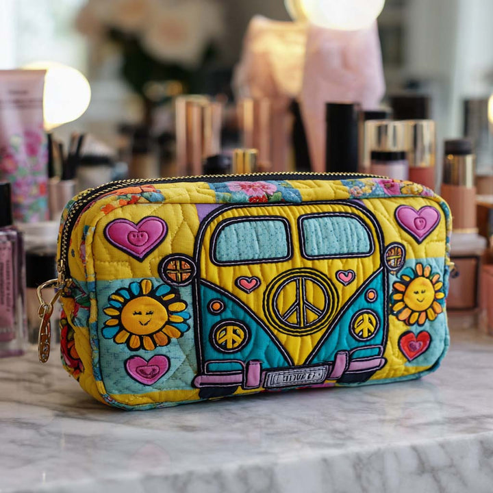 Borsa per Trucco Trapuntata Sunny Bus Vibes NCU0XD876