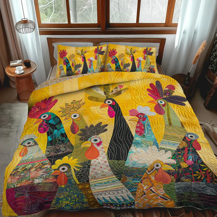 Copri letto 3 pezzi - Galli all&