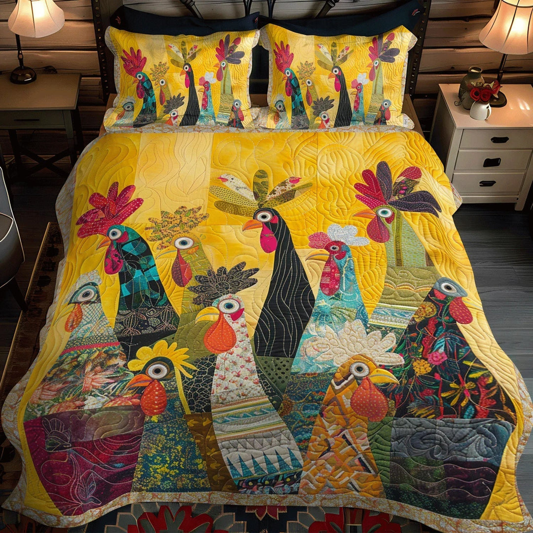 Copri letto 3 pezzi - Galli all&