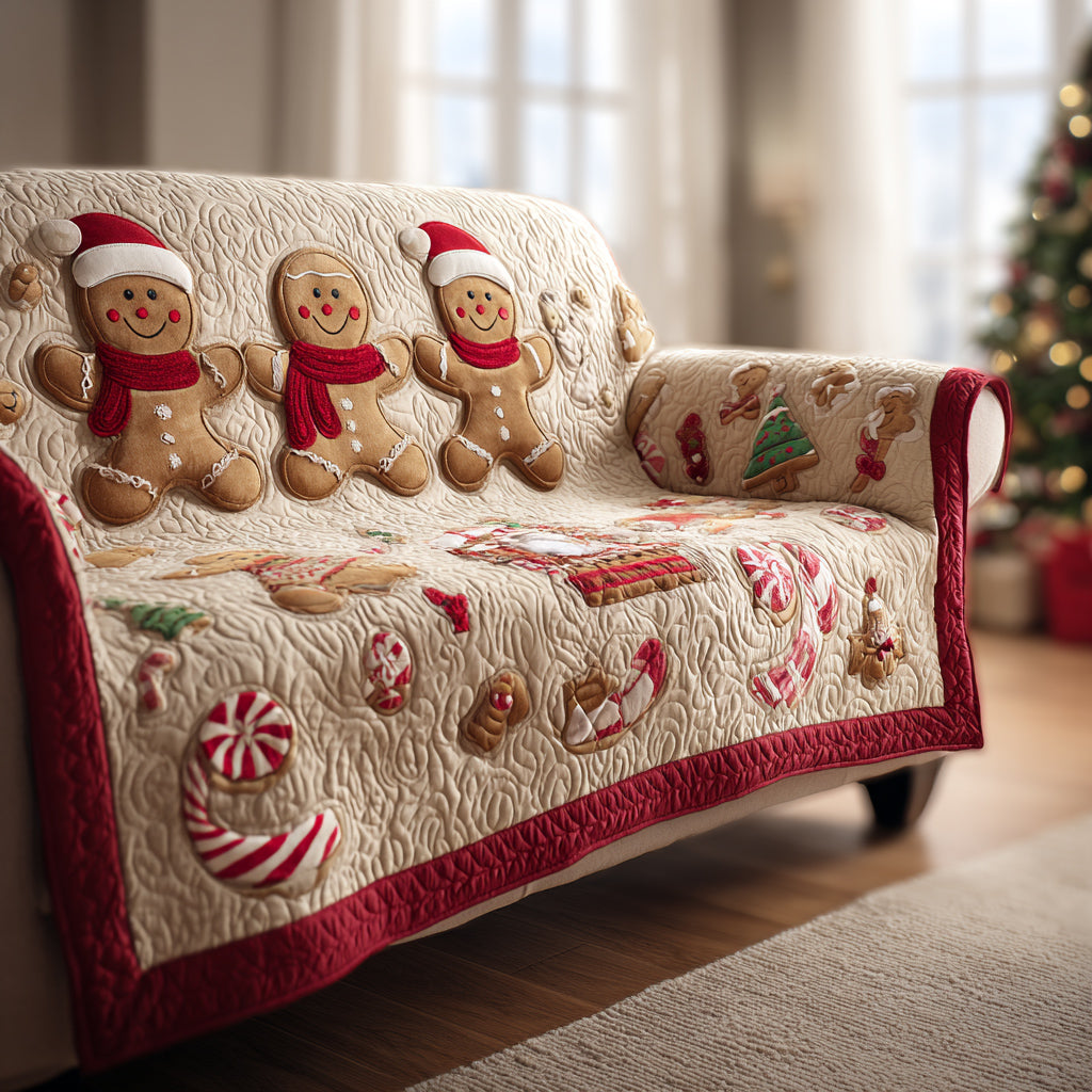 Copertura per Divano Trapuntata Sweet Gingerbread Man NCU0HH1131