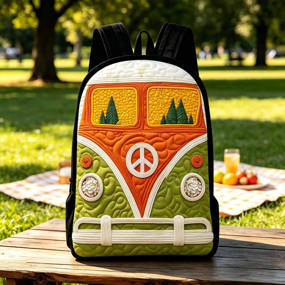 Zaino Trapuntato Hippie con Simbolo della Pace da donna – vista del prodotto