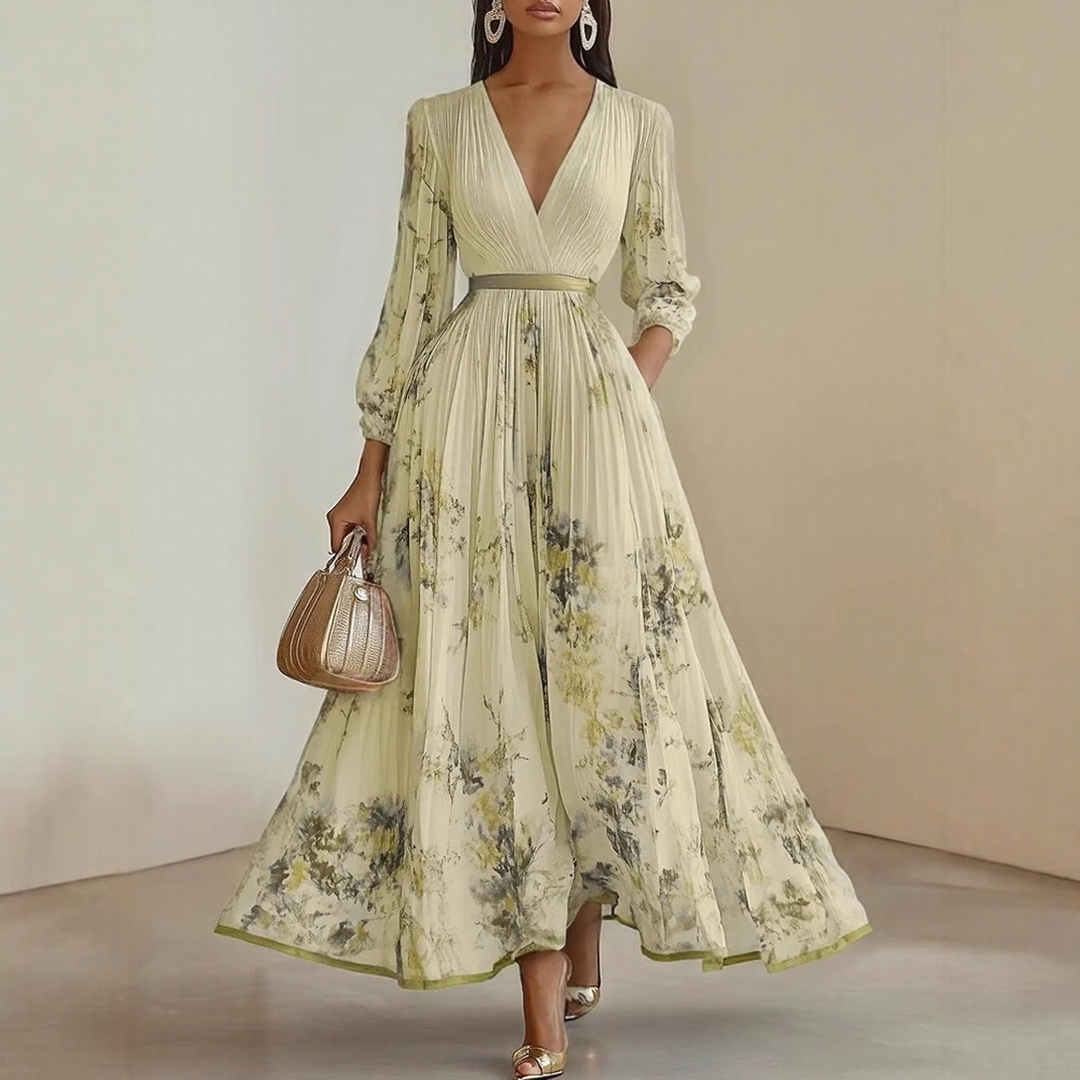 ROWELLA | ABITO MAXI PLISSETTATO ELEGANTE
