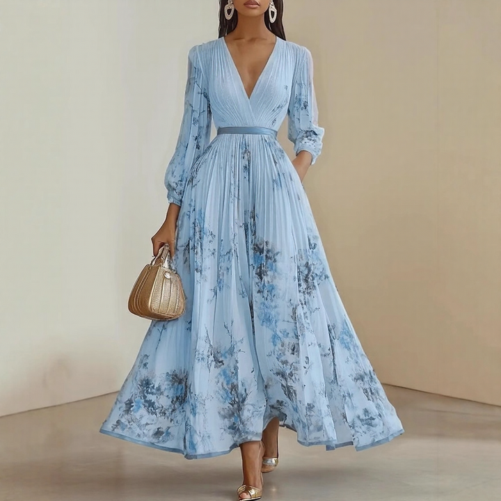 ROWELLA | ABITO MAXI PLISSETTATO ELEGANTE