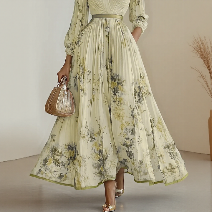 ROWELLA | ABITO MAXI PLISSETTATO ELEGANTE