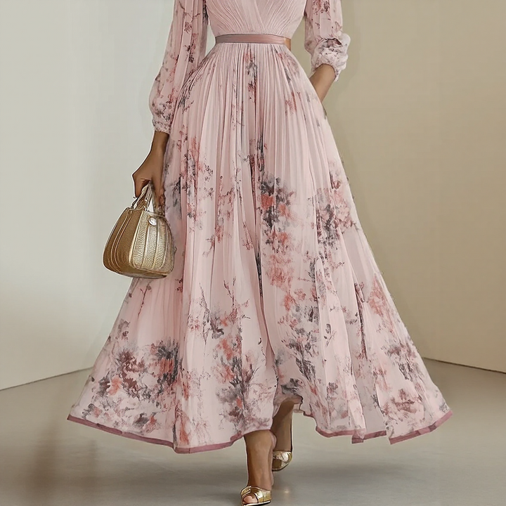 ROWELLA | ABITO MAXI PLISSETTATO ELEGANTE