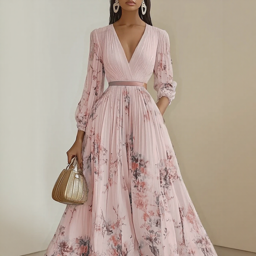 ROWELLA | ABITO MAXI PLISSETTATO ELEGANTE