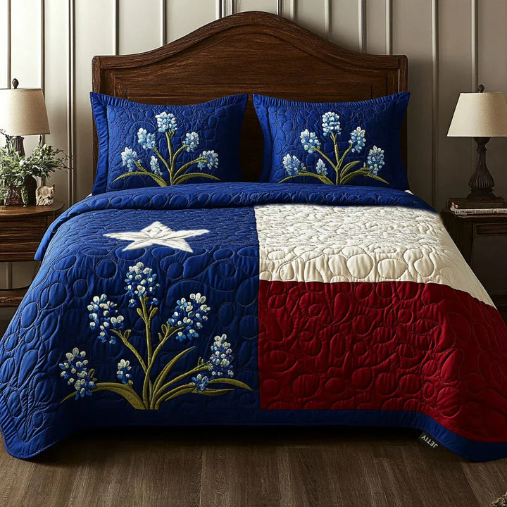 Set di biancheria da letto trapuntato 3 pezzi - Orgoglio del Texas