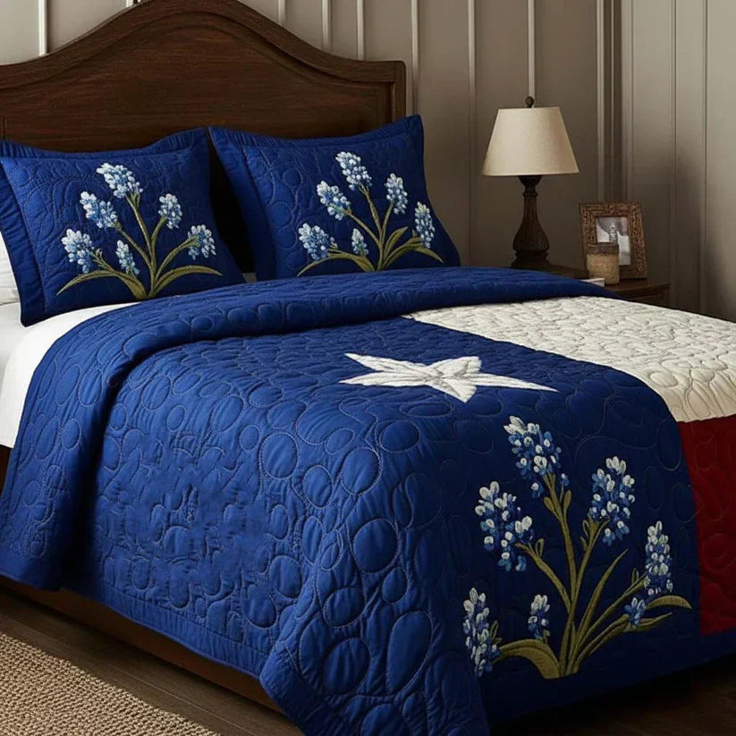 Set di biancheria da letto trapuntato 3 pezzi - Orgoglio del Texas