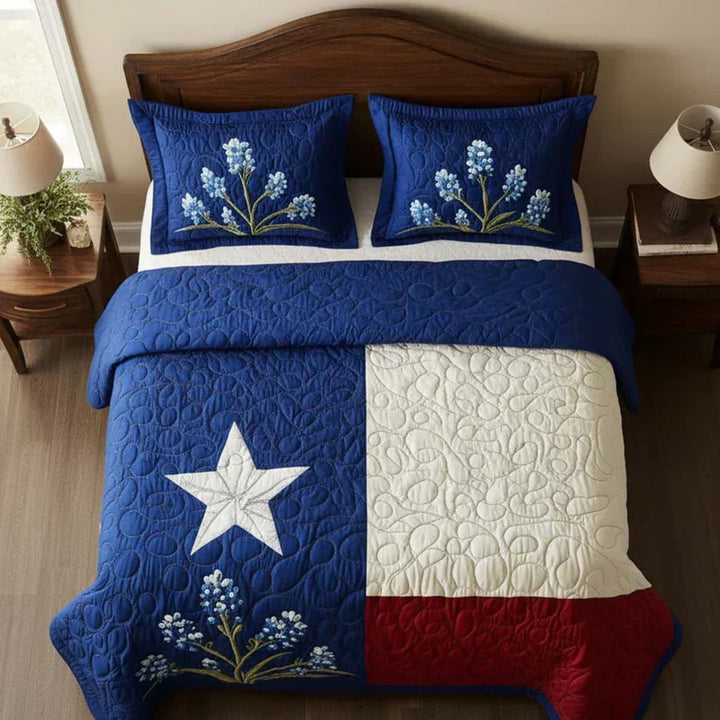 Set di biancheria da letto trapuntato 3 pezzi - Orgoglio del Texas