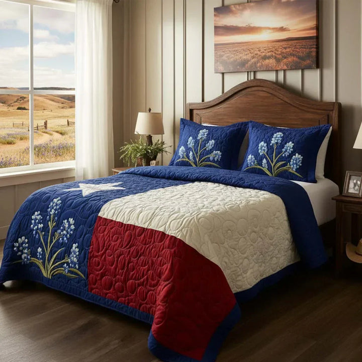 Set di biancheria da letto trapuntato 3 pezzi - Orgoglio del Texas