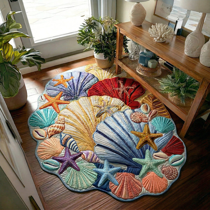 Tappeto Area Personalizzato a Forma di Conchiglia Tidal Whisper NCU0PT11677