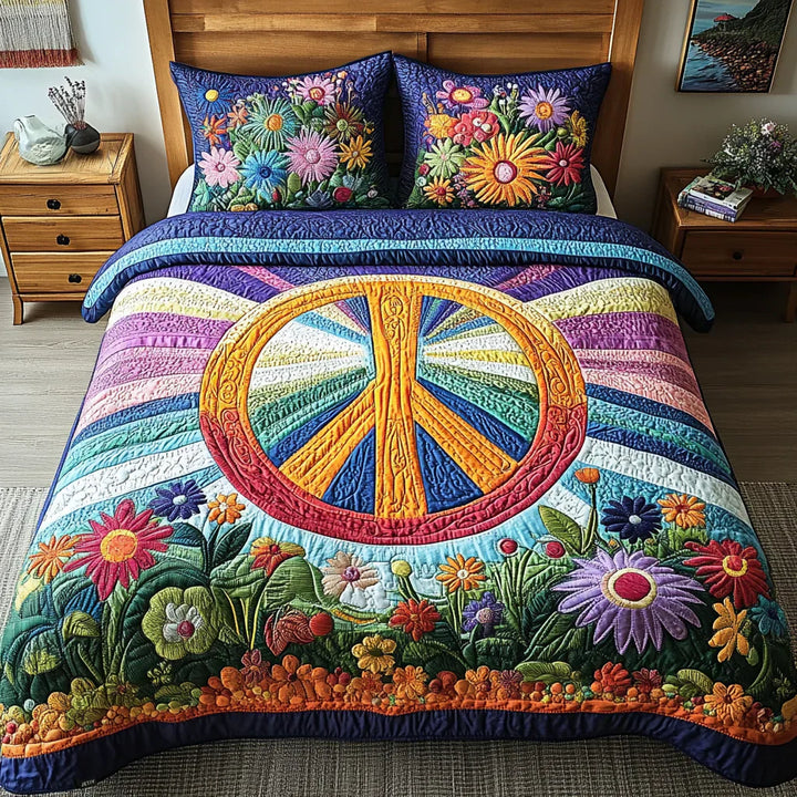 Coperta per letto trapuntata 3 pezzi - Rêves Tie-Dye
