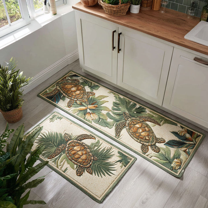 Tappeto da cucina antiscivolo con atmosfera tropicale tiki NCU0PT10169