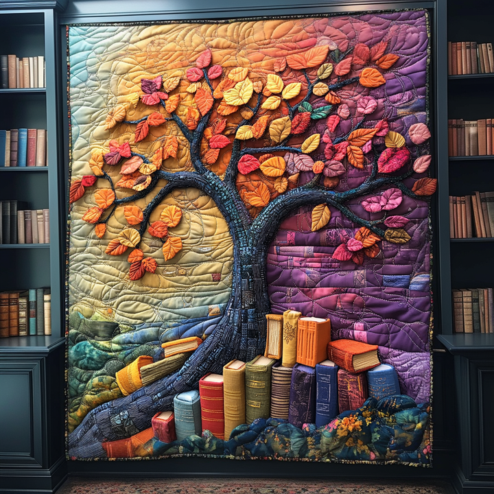Coperta Trapuntata Albero Di Libri NCU0DV1175