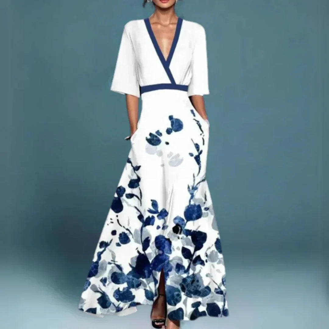 Sophia | Abito Elegante da Sera con Motivo Floreale