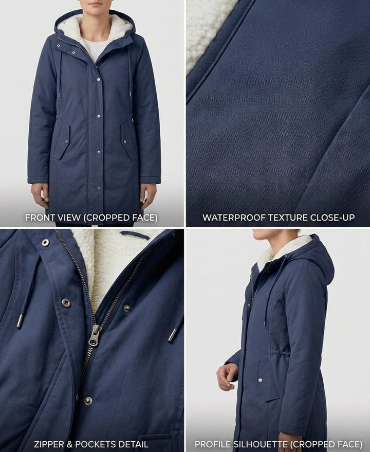 Matilda - cappotto impermeabile con cappuccio da donna