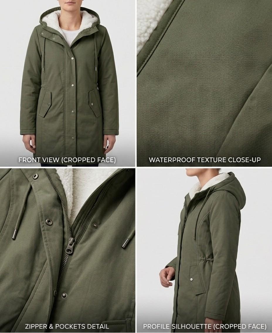 Constance - cappotto impermeabile con cappuccio da donna