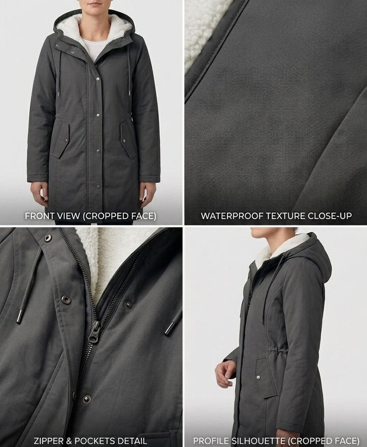 Constance - cappotto impermeabile con cappuccio da donna