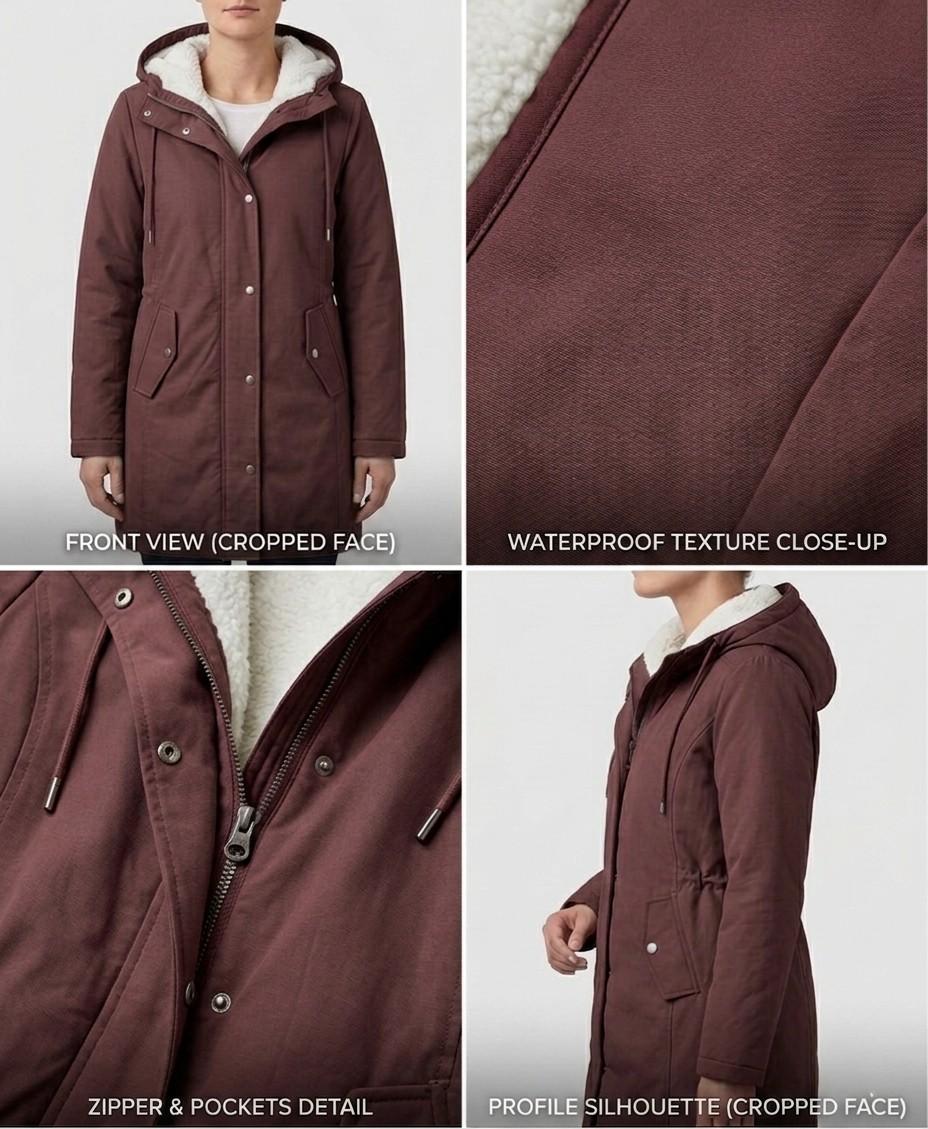 Matilda - cappotto impermeabile con cappuccio da donna