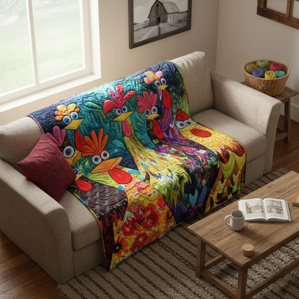 Coperte Trapuntate di Galline Fantasiose NCU0PT040