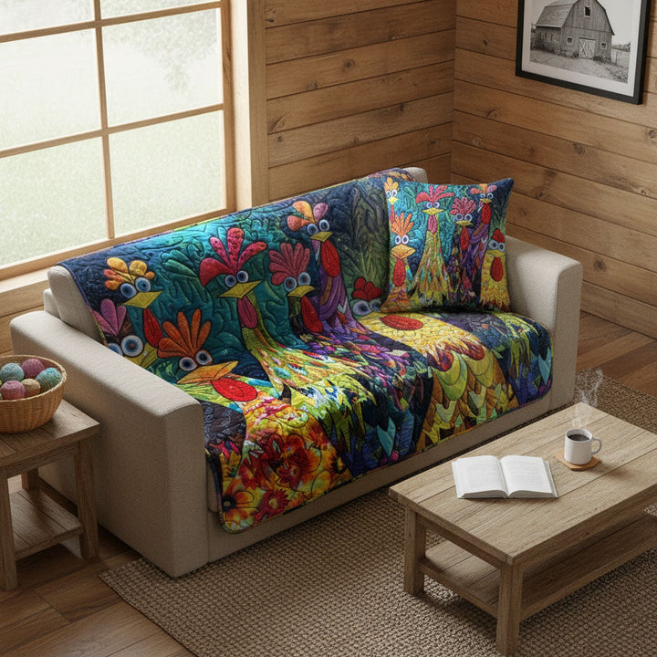 Coperte Trapuntate di Galline Fantasiose NCU0PT040