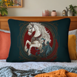 Copricuscino trapuntato con cavallo selvaggio NCU0DK8341
