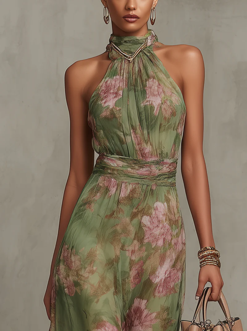 Livia | Abito Maxi Floreale