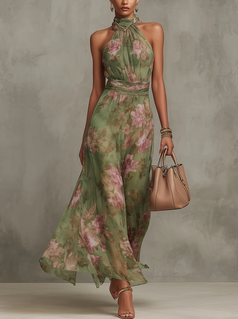 Livia | Abito Maxi Floreale