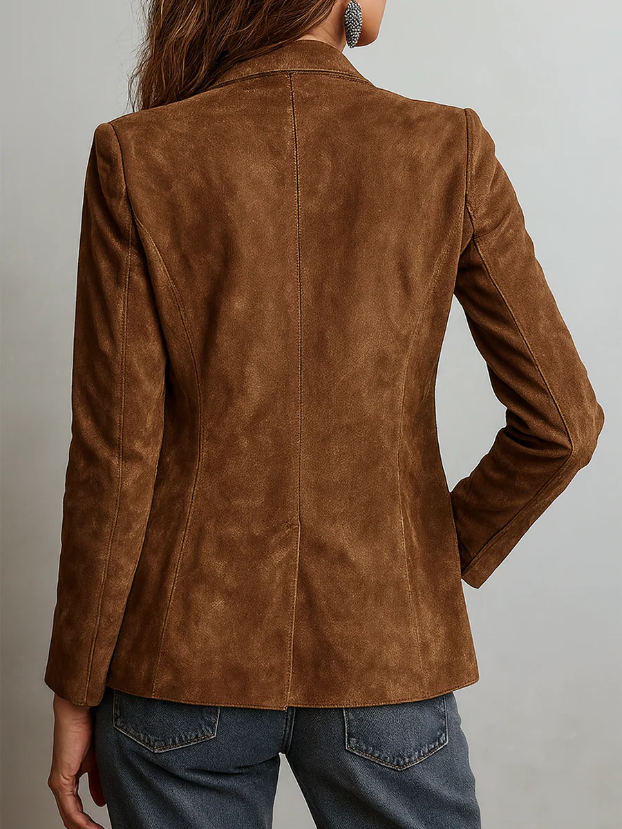 Imogen | Blazer vintage marrone da donna - vista 2