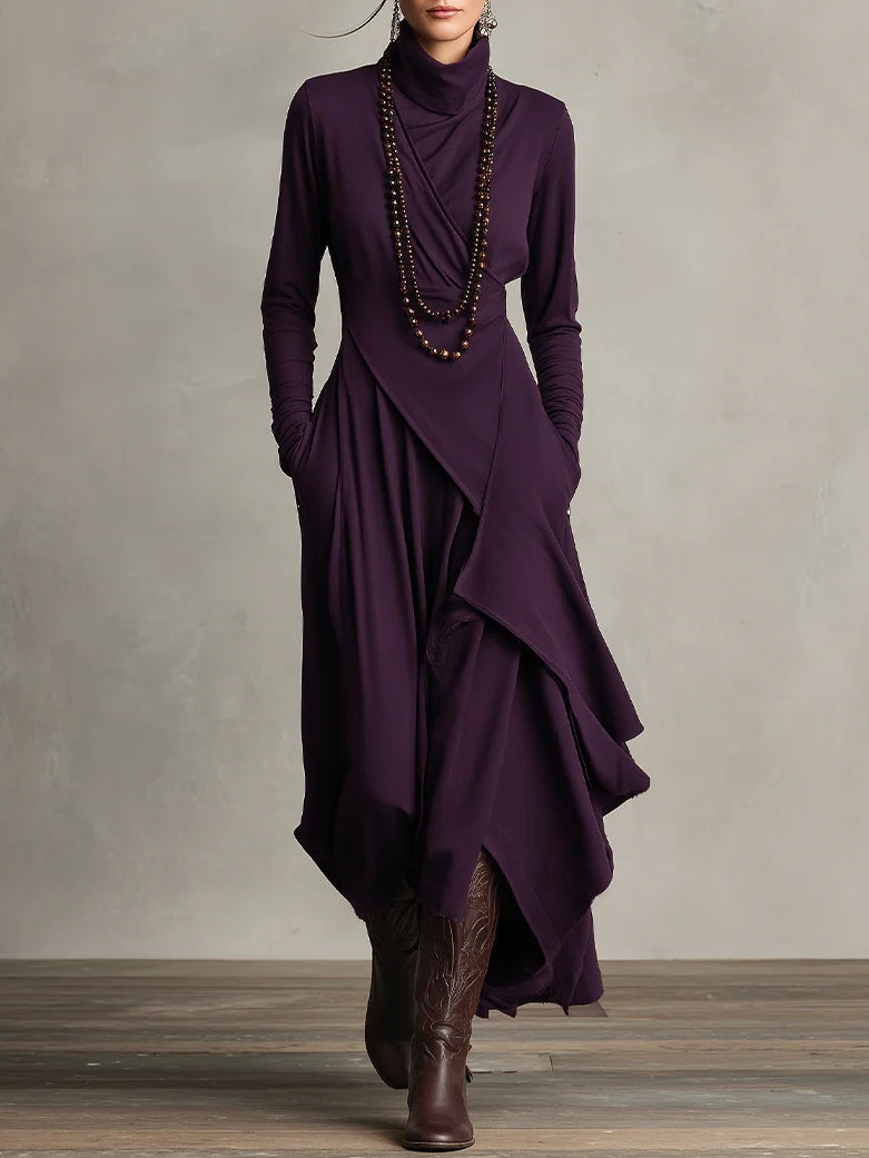 Genevieve | Abito Maxi a Collo Alto