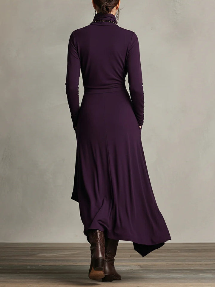 Genevieve | Abito Maxi a Collo Alto