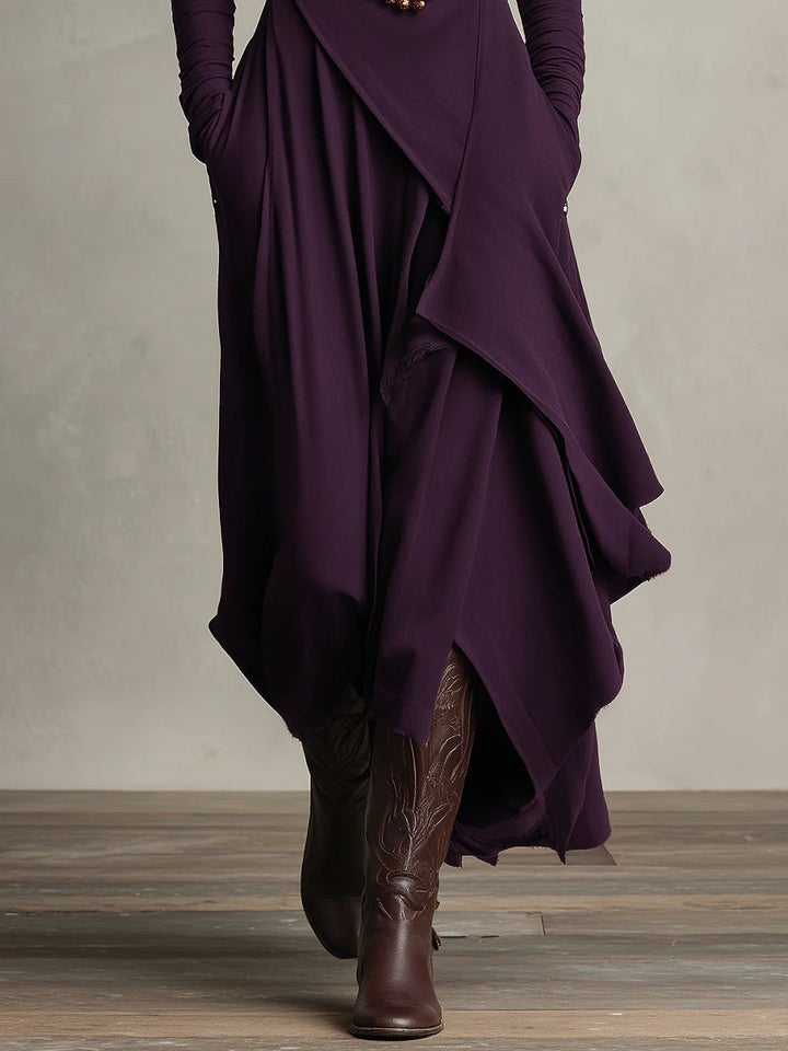 Genevieve | Abito Maxi a Collo Alto