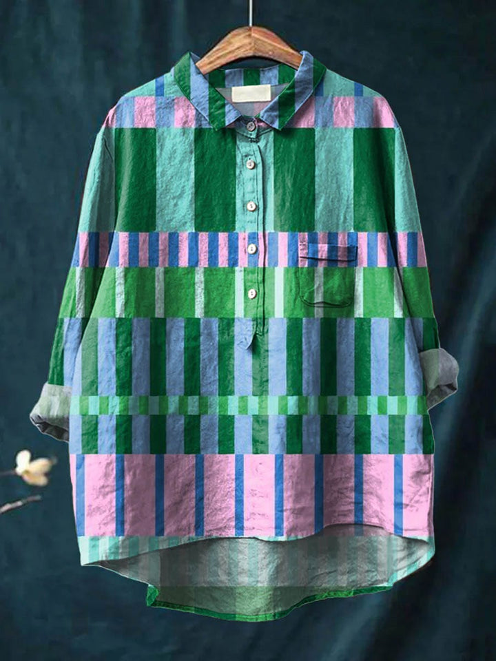 NOVALIE | BLUSA A QUADRI COLORATI