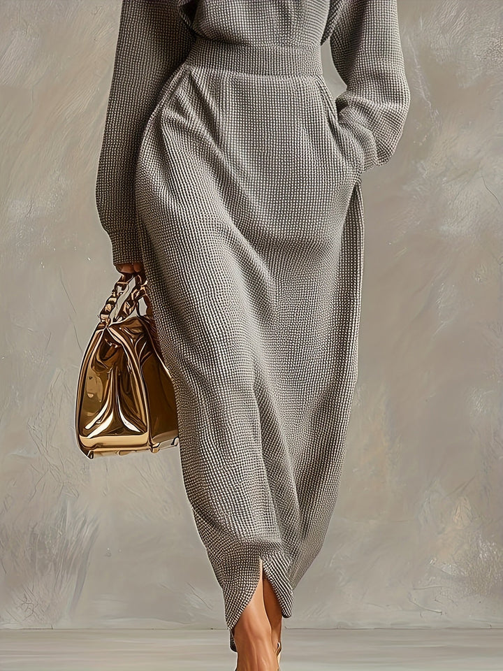 STELLA | ABITO MAXI ELEGANTE CON COLLO ALTO
