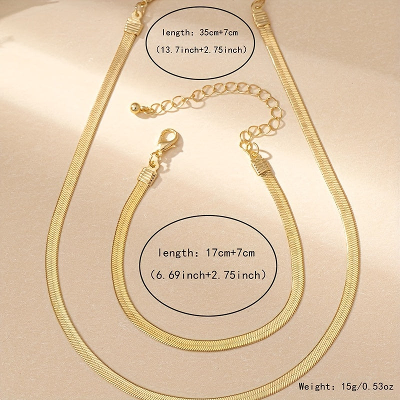 Set collana e bracciale a catena serpente