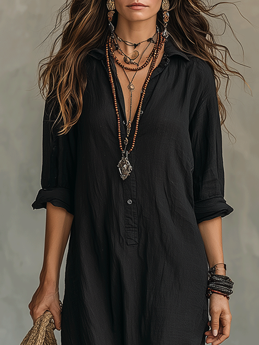 Abito maxi con bottoni da donna - Maria Milano