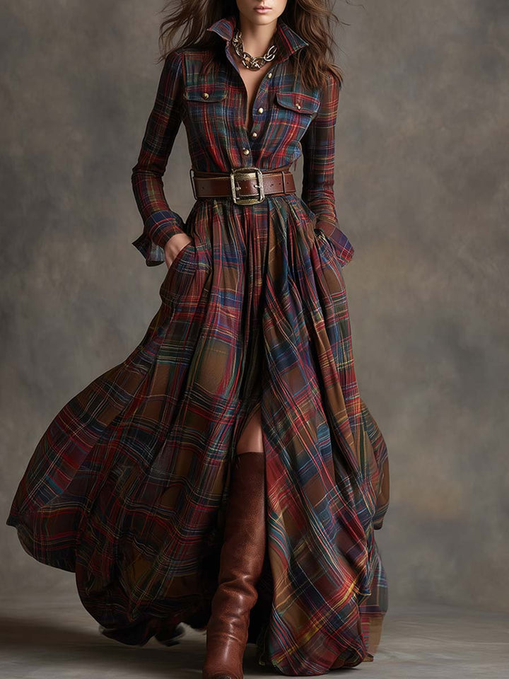 SCARLETT | ABITO CAMICIA MAXI CON CINTURA
