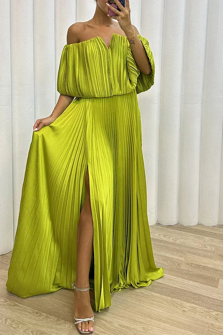 ARABELLA | ABITO MAXI PLISSETTATO ELEGANTE