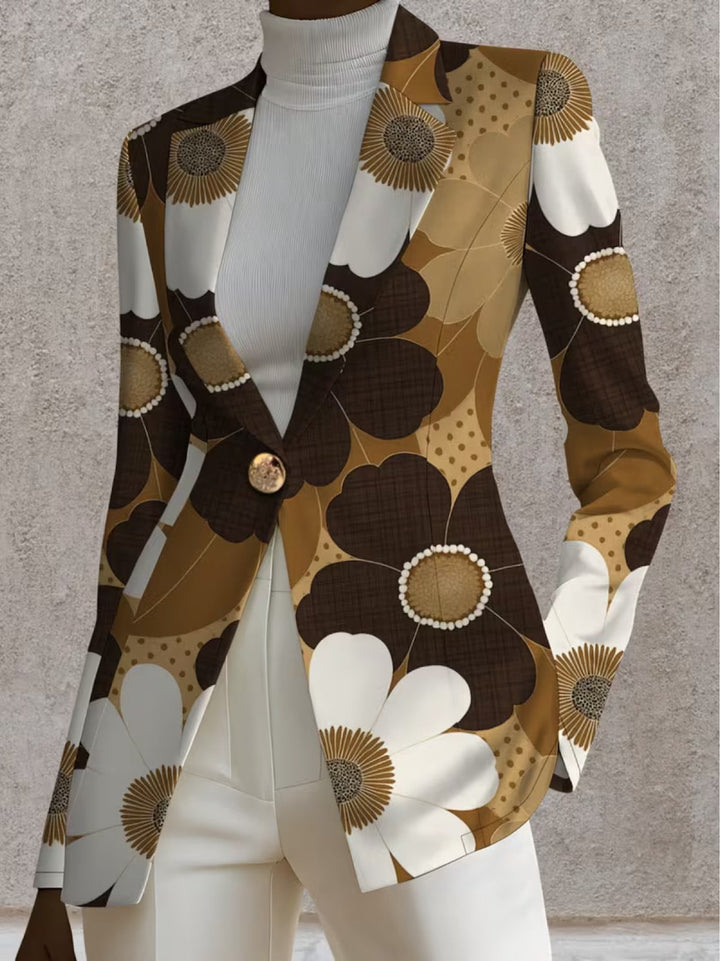 Clothilde - blazer donna con stampa margherite, vista 3