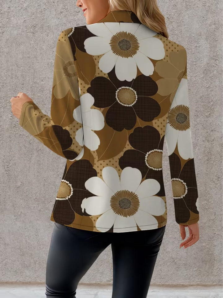Clothilde - blazer donna con stampa margherite, vista 4